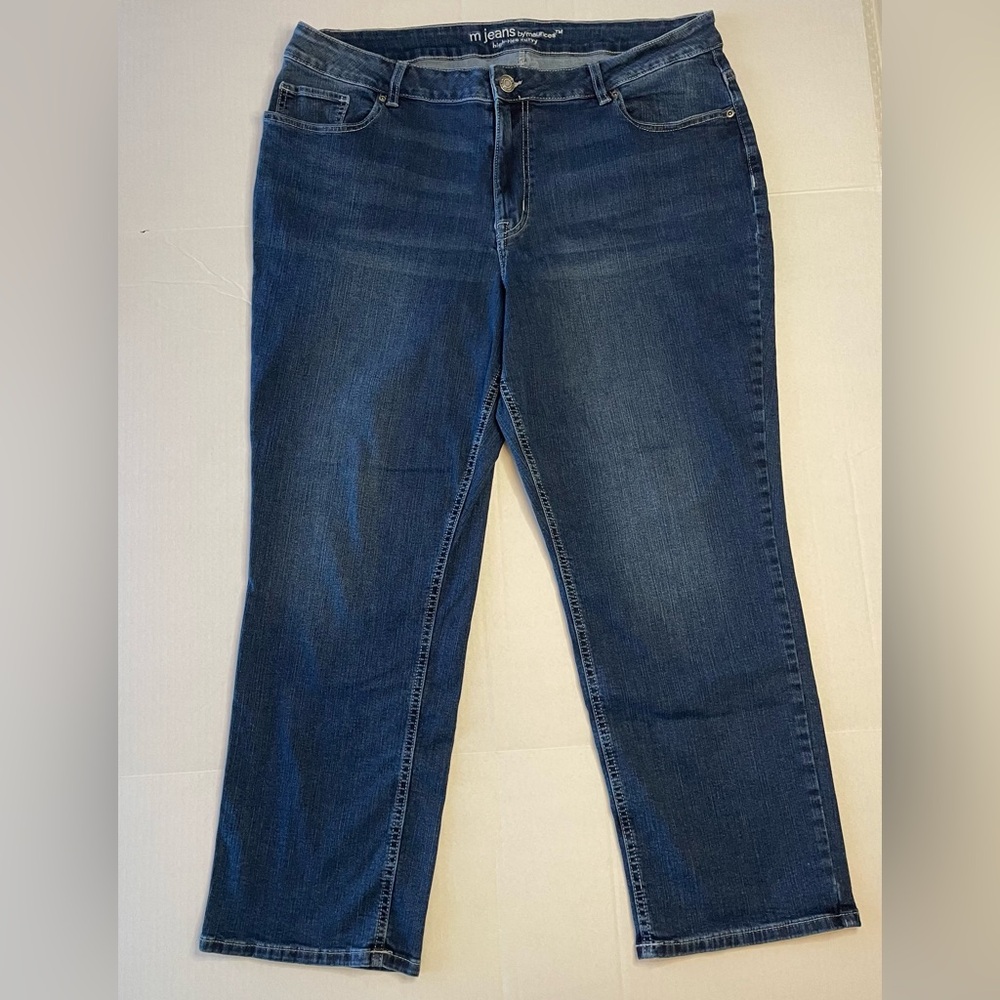 Maurices High Rise Curvy Straight Leg Jeans Size 22W Short